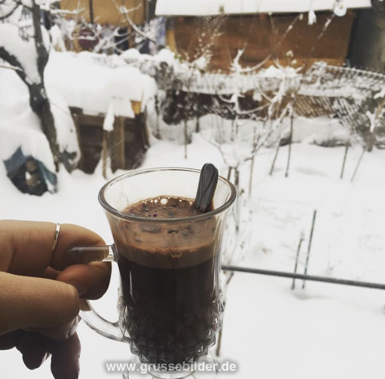 Kaffee Guten Morgen Schnee Bilder