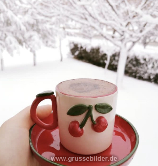 Kaffee Guten Morgen Schnee Bilder
